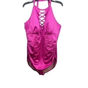 cacique swimwear‎ 22 One Piece Wore free Pink Swimsuit